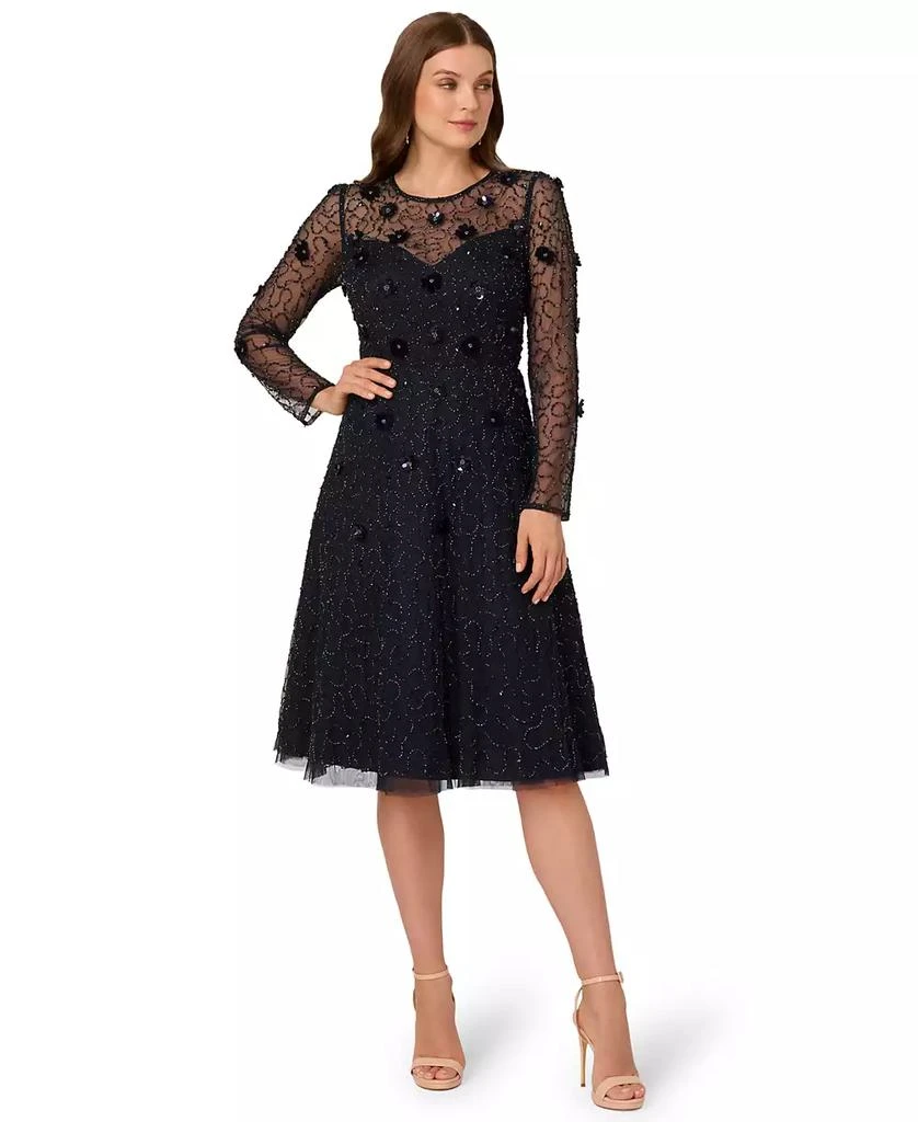 Women's Beaded Velvet Midi Dress  On Sale Now with Up to 77% Off |  Discover Exclusive Deals & Savings at BeyondStyle  Authentic Adrianna  Papell dress|women's fashion|dresses with Limited-Time Discounts, Free