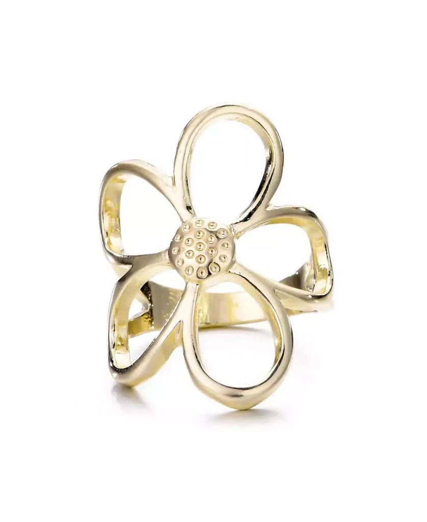 ADORNIA Gold Flower Outline Ring
