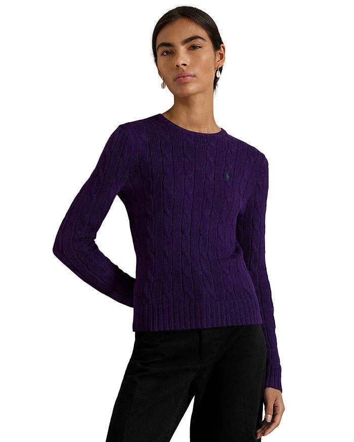 Ralph Lauren Cable Knit Cotton Crewneck Sweater