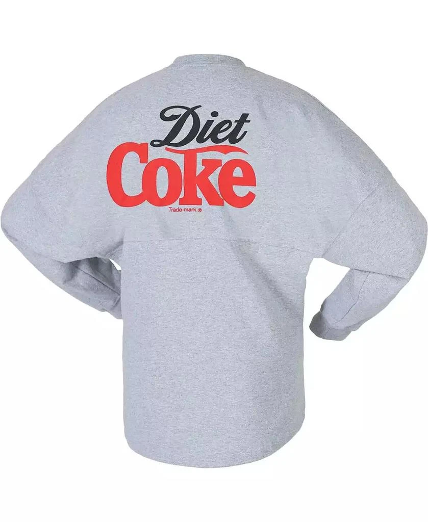 Spirit Jersey Men's and Women's Heather Gray Diet Coke Long Sleeve T-shirt 3