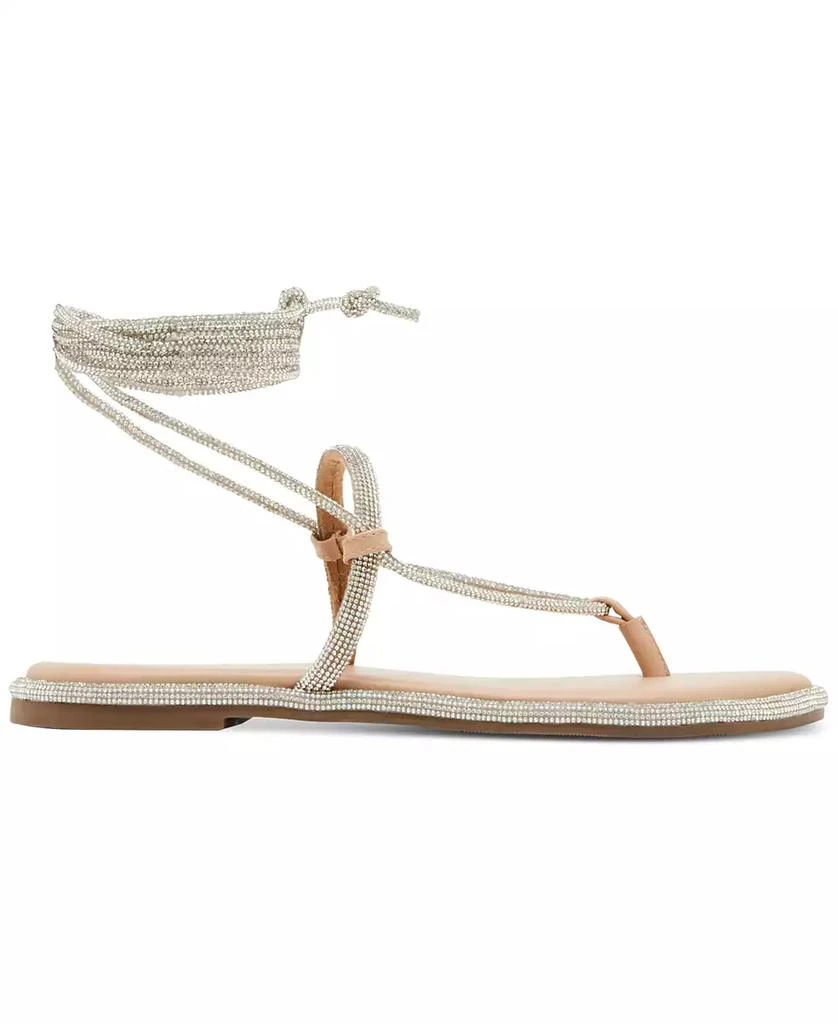 Madden Girl Glam Rhinestone Lace-Up Flat Sandals 2