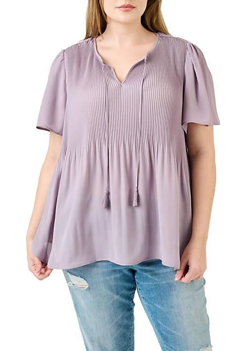 DR2 by Daniel Rainn By Daniel Rainn Bell Sleeve Top Plus Size 1