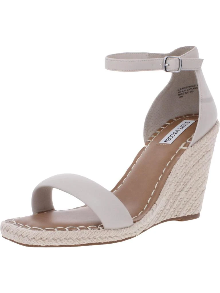Steve Madden Submit Womens Faux Leather Ankle Strap Espadrilles 1