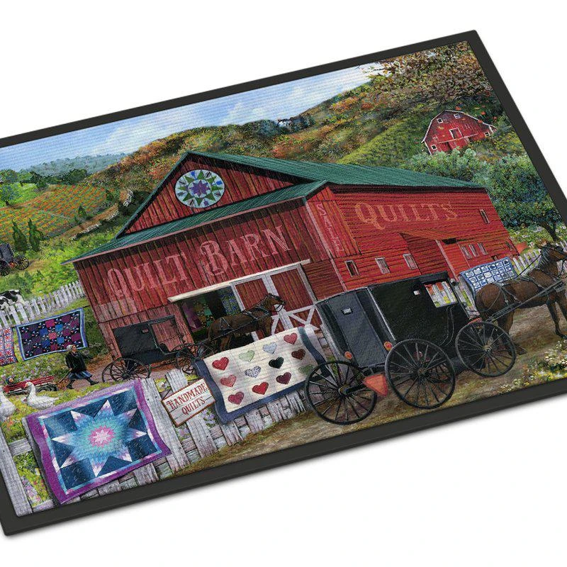 Caroline's Treasures 24 in x 36 in The Quilt Barn Door Mat Indoor/Outdoor 1