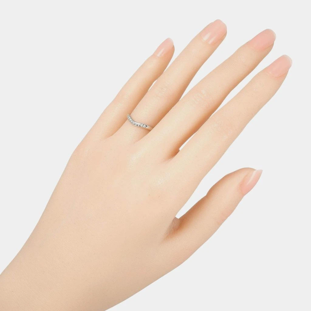 Tiffany & Co. Tiffany & Co. Platinum and Diamond Elsa Peretti Curved Wedding Band Ring EU 47 7