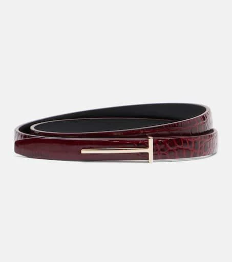 Tom Ford Croc-effect leather belt 1