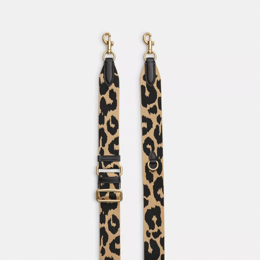 Coach Webbing Strap With Leopard Print 1