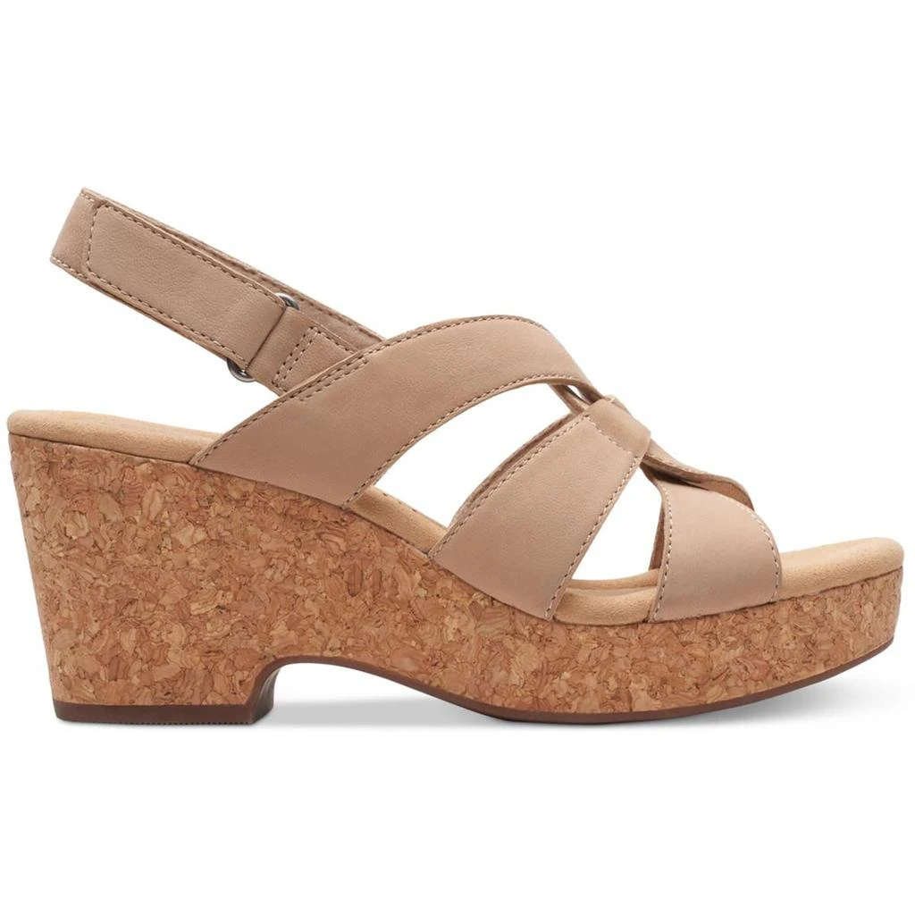 Clarks Giselle Beach Womens Suede Wedge Sandals 2