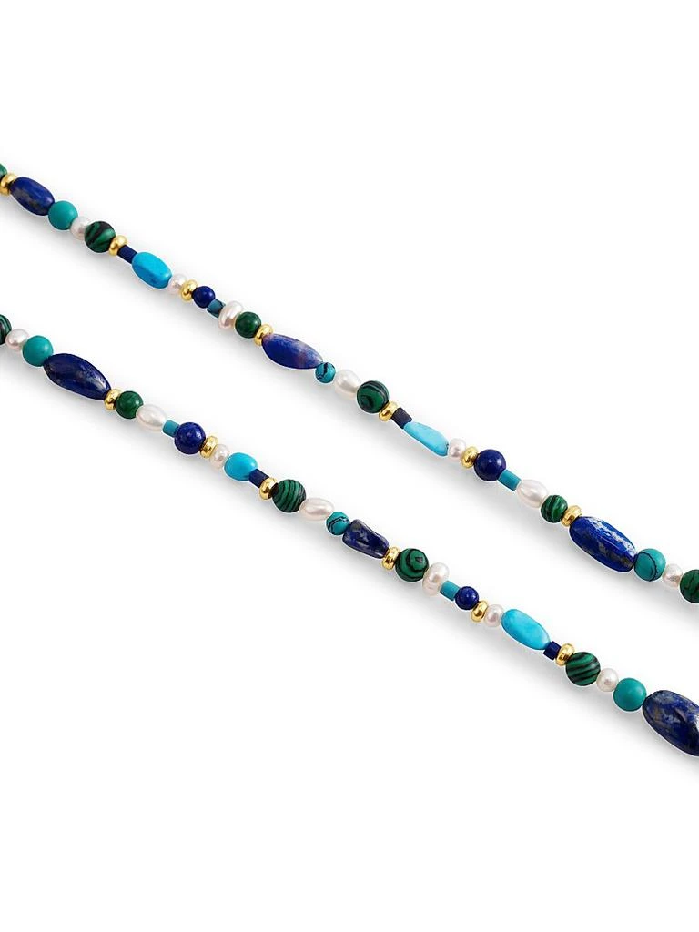 Anabel Aram Milos 18K-Gold-Plated
Natural Stone Beaded Necklace 5
