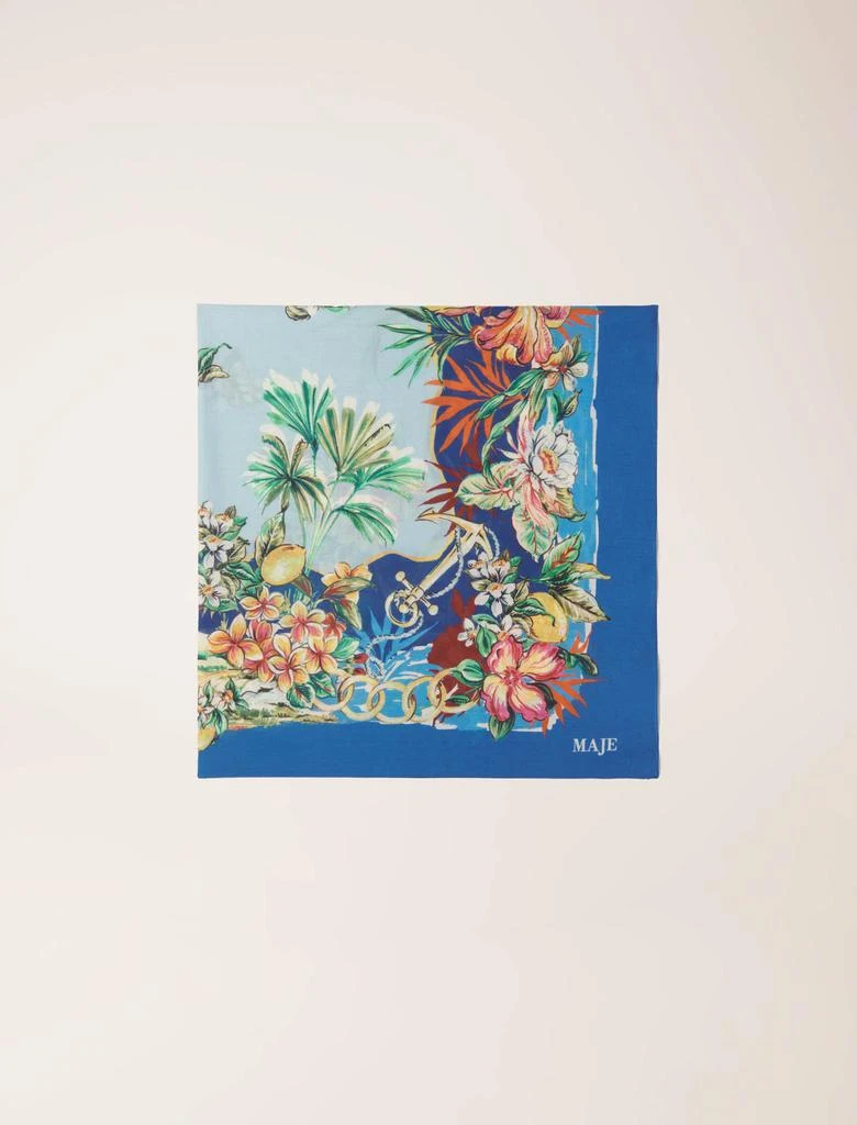 Maje Maje Woman's cotton 90x90cm square in cotton print for Spring/Summer 1