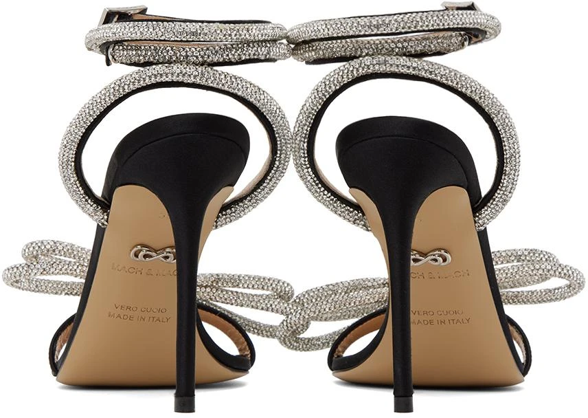 Mach & Mach Black Double Bow 110 Heeled Sandals 2