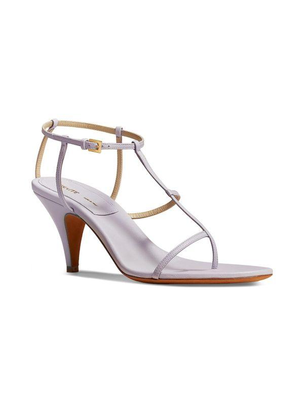 Khaite Jones 75MM Leather T-Strap Sandals