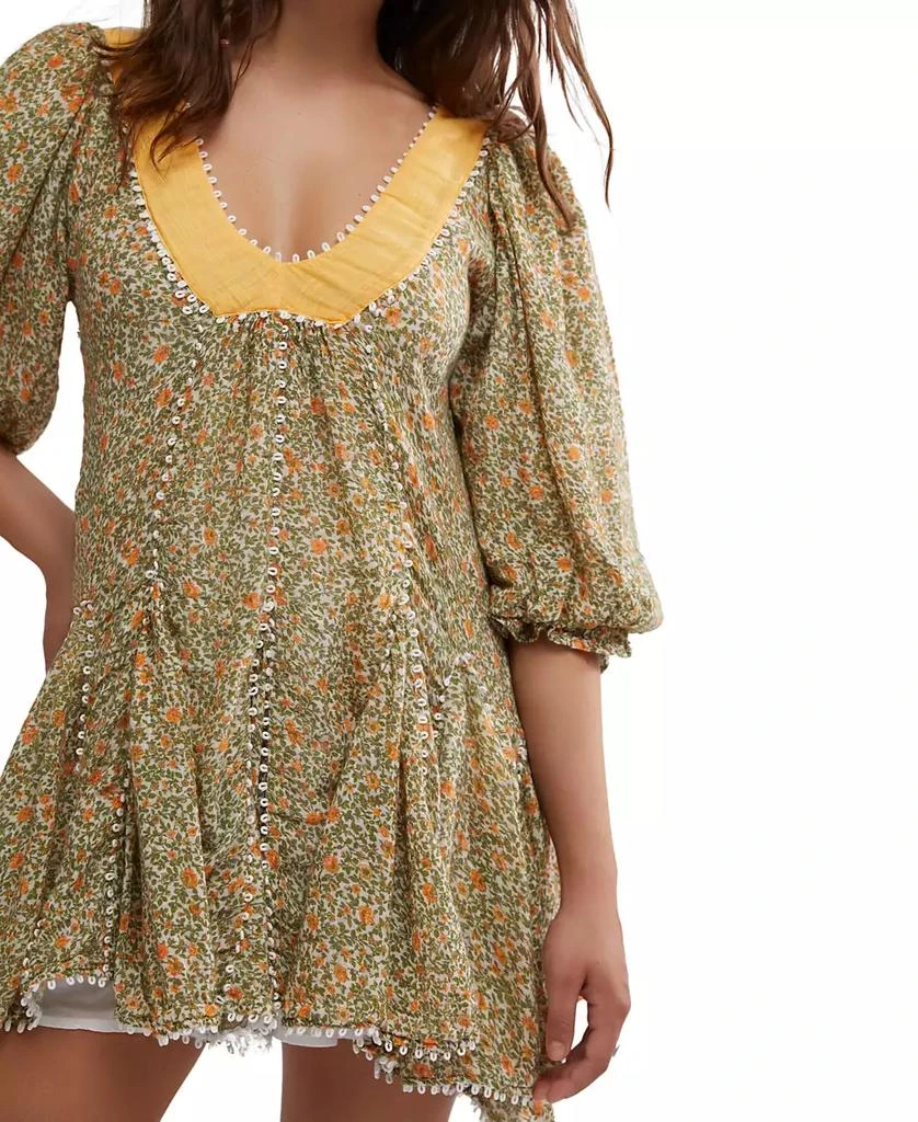 Free People Women's Bali Coral Floral-Print Mini Dress 3