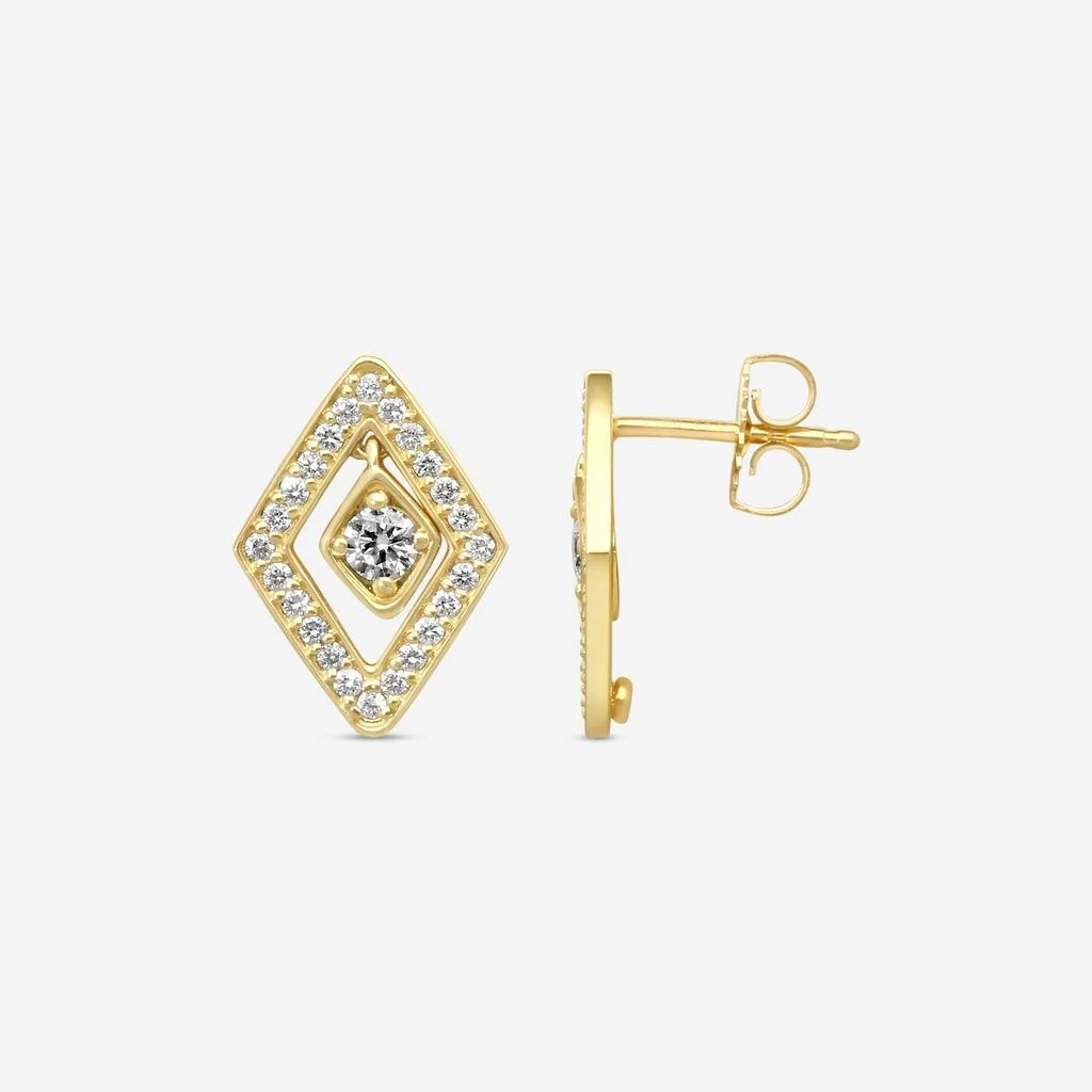 Roberto Coin Roberto Coin 18K Yellow Gold Diamond Stud Earrings 111481AYERX0-copy 3