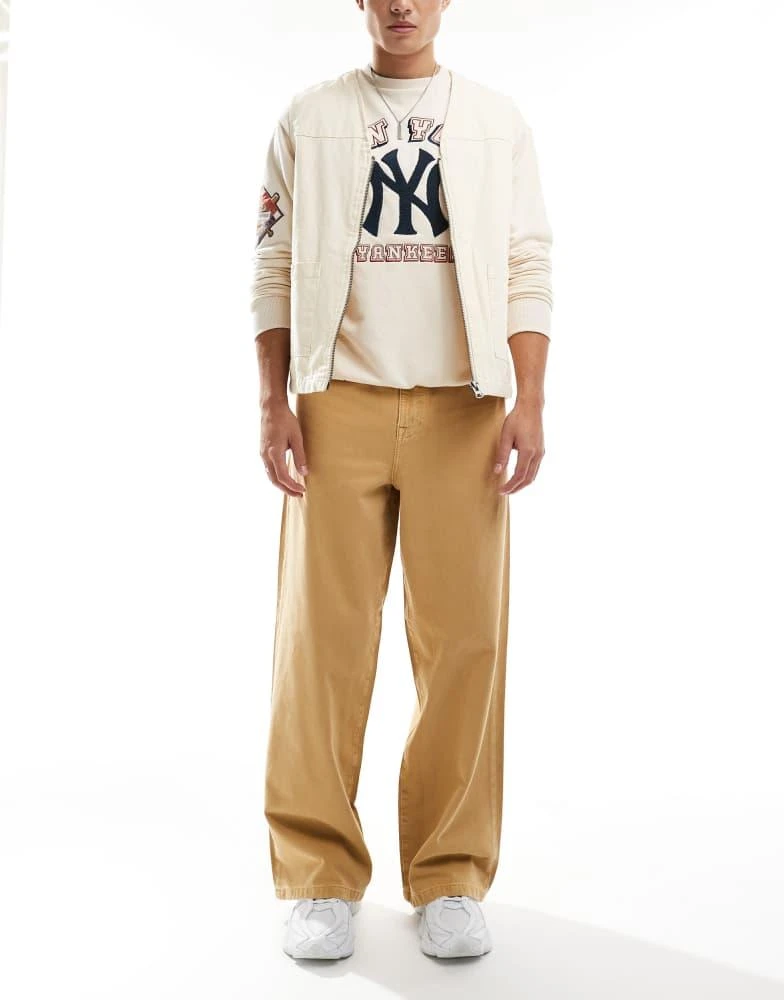 ASOS ASOS DESIGN super baggy jeans in beige 1