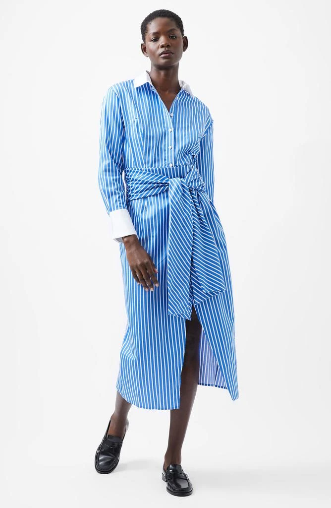 Alexis Stripe Belted Long Sleeve Tie Waist Cotton Shirtdress  On Sale Now  with Up to 78% Off | Discover Exclusive Deals & Savings at BeyondStyle   Authentic French Connection women|dress|dresses|clothing|female with