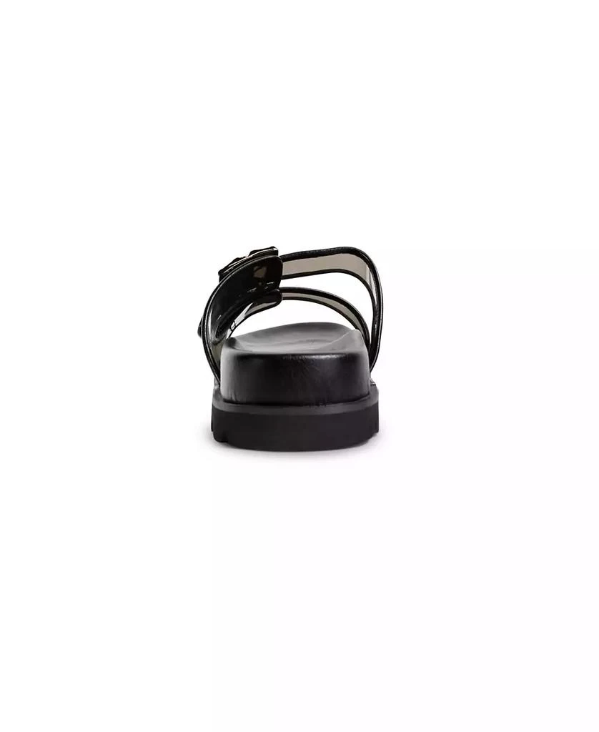 SMASH Shoes Women's Kaia Double Band Buckle Sporty Flatform Footbed Slide Sandals - Extended Sizes 10-14 8