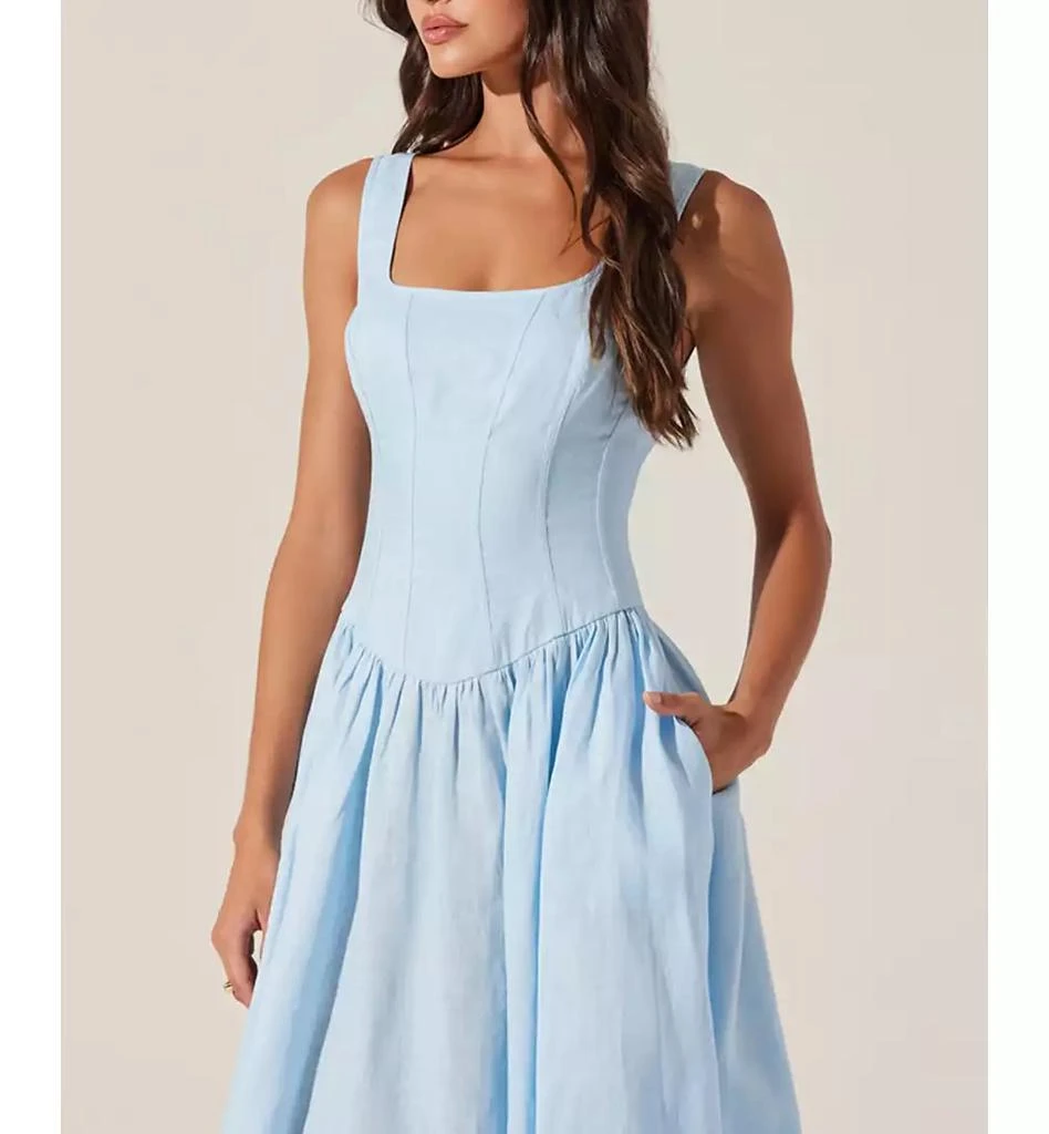 ASTR Women's Thierry Linen Corset Dress 4