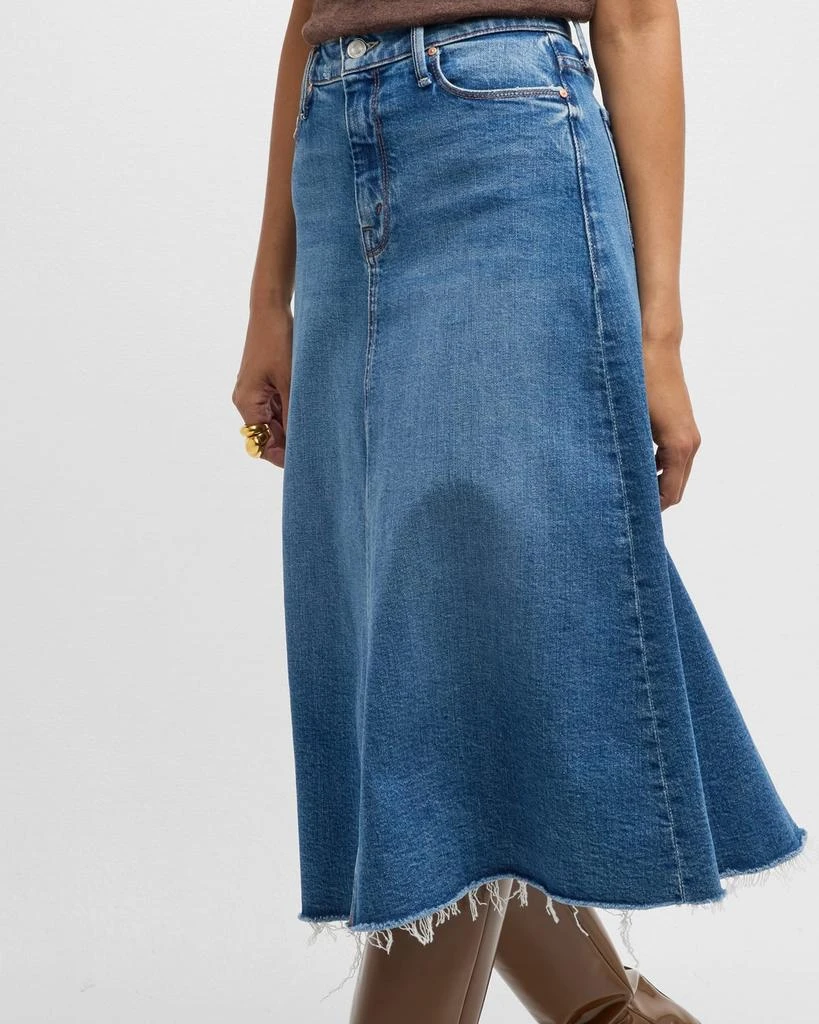 MOTHER The Circle Midi Fray Skirt 8
