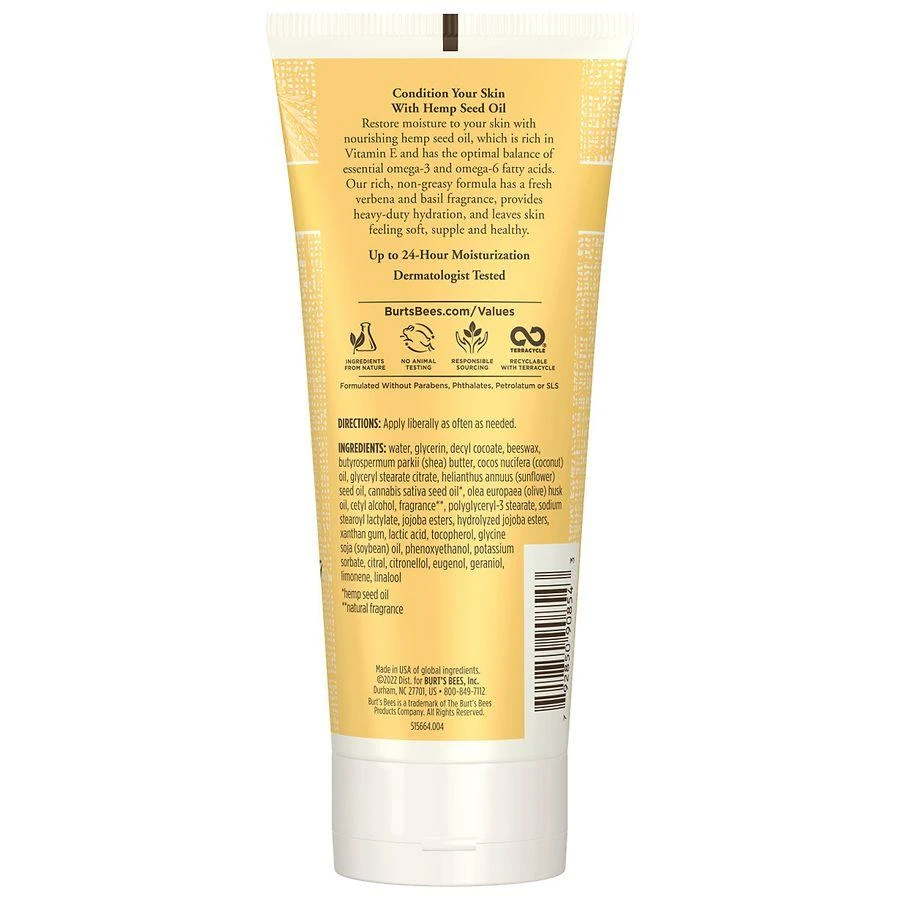 Burt's Bees Body Lotion for Dry Skin with Hemp Seed Oil 2