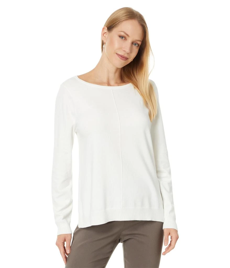 Elliott Lauren Modal Knits - Crewneck Sweater with Seam detail 1