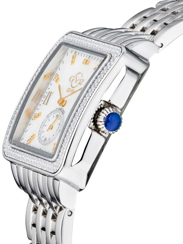 Shop Bari 34MM Stainless Steel, Mother-Of-Pearl & 0.09 TCW 