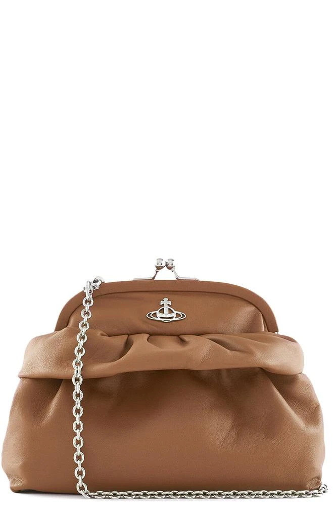 Vivienne Westwood Vivienne Westwood Logo Plaque Chain-Linked Small Clutch Bag 1