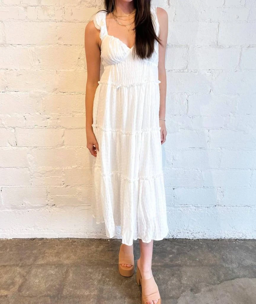 LE LIS Sweetheart Maxi Dress In White 2