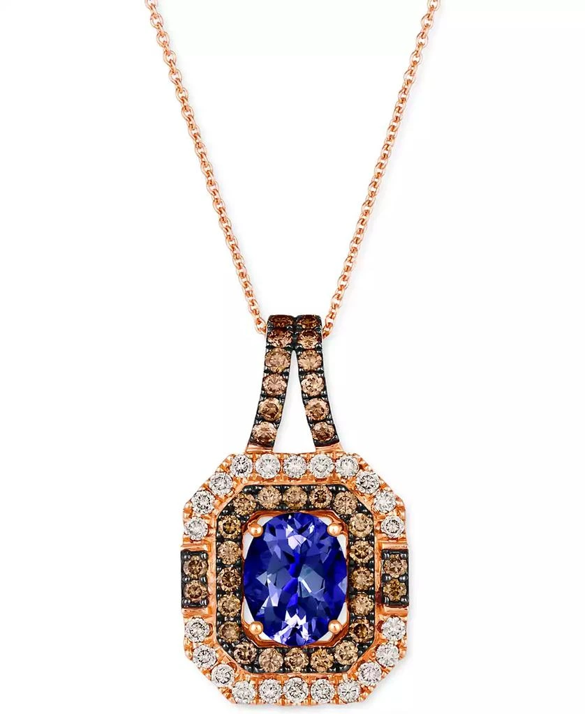 Le Vian Blueberry Tanzanite (1-3/4 ct. t.w.) & Diamond (1-1/10 ct. t.w.) Pendant Necklace in 14k Rose Gold, 18" + 2" extender 1