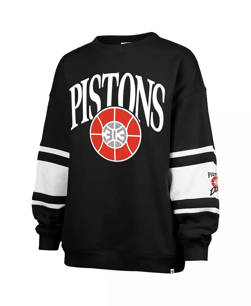 47 Brand Women's Black Detroit Pistons 2024/25 City Edition Steadfast Paneled Pullover Sweatshirt