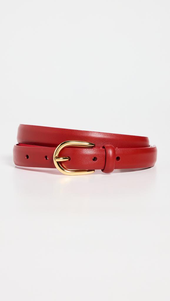 Andersons Skinny Soft Grained Leather Belt