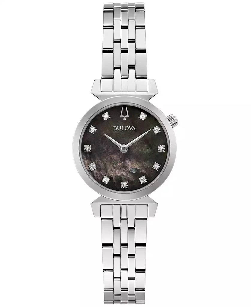 Bulova Women's Classic Regatta Diamond-Accent Stainless Steel Bracelet Watch 24mm 1