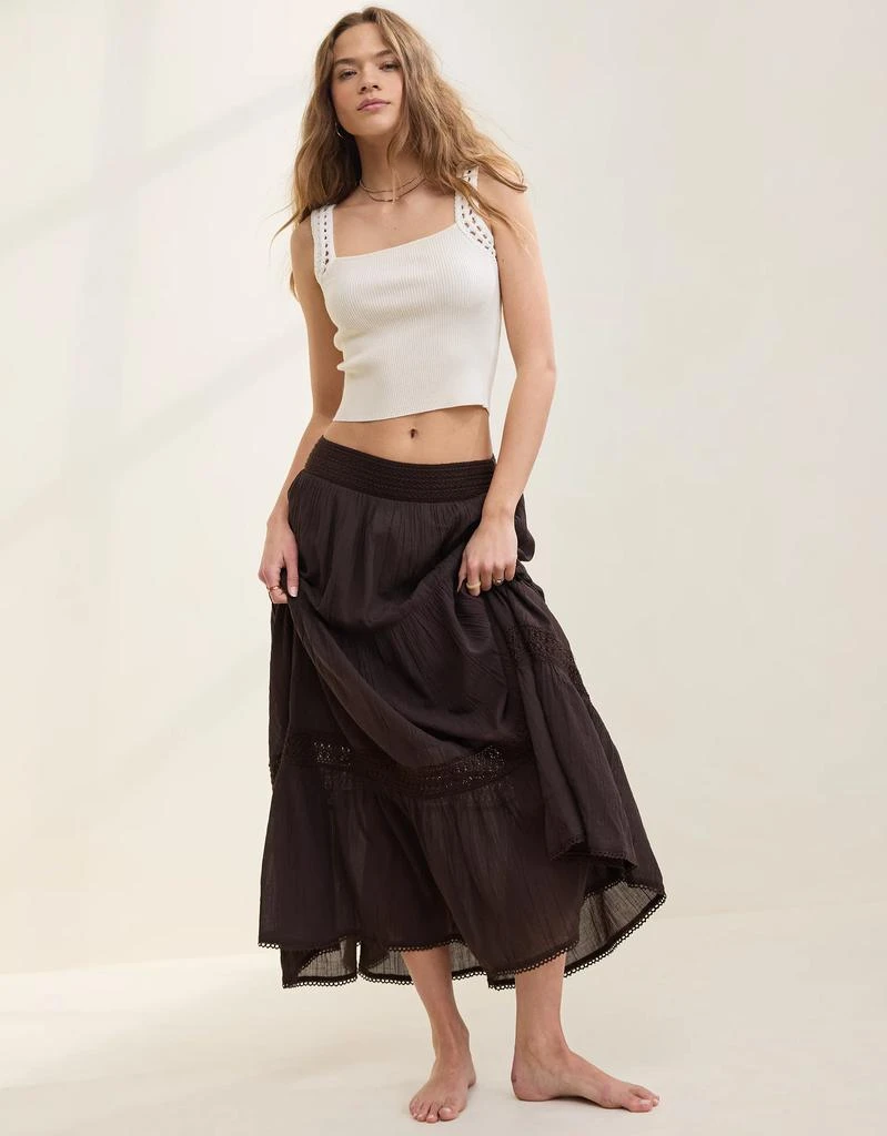 Aerie Aerie Crochet The Day Maxi Skirt 1