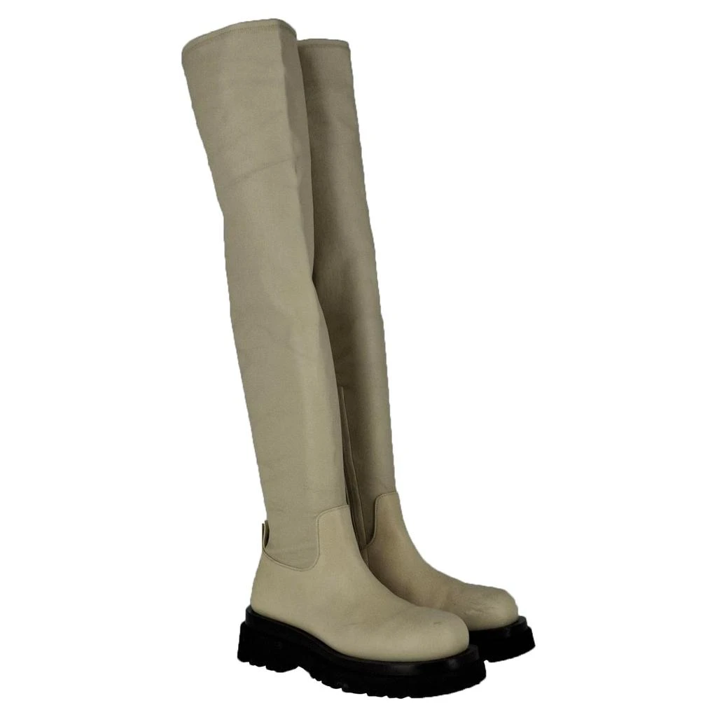 Bottega Veneta The Lug Over-The-Knee Boots in Ivory Leather 5