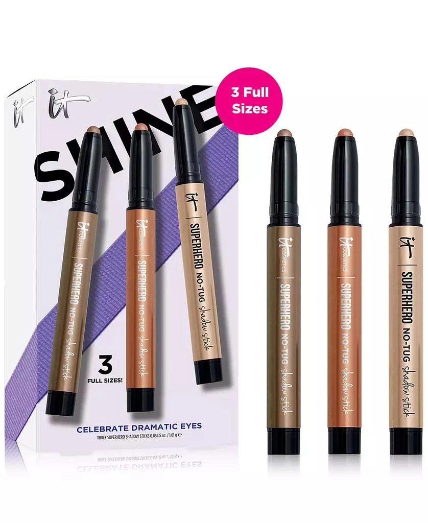 IT Cosmetics 3-Pc. Shine Superhero No-Tug Shadow Stick Set 2