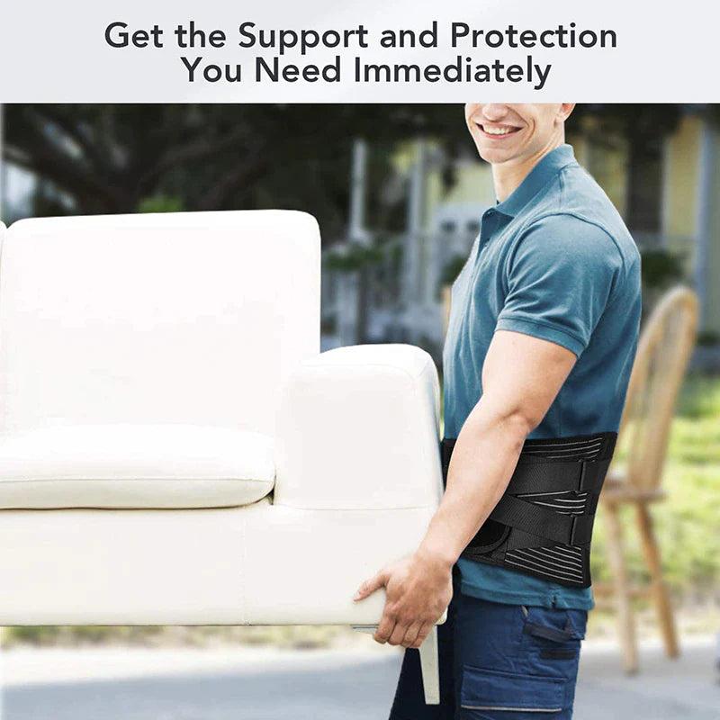 PROXXI Adjustable Lower Back Brace Lumbar Support Waist Belt for Men Women Pain Relief