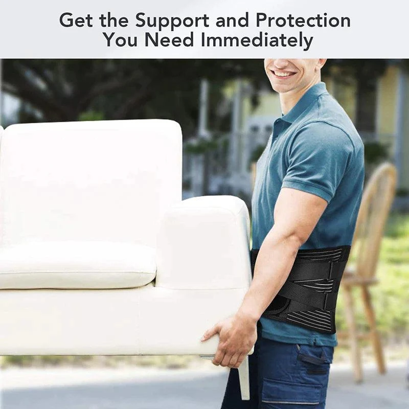 PROXXI Adjustable Lower Back Brace Lumbar Support Waist Belt for Men Women Pain Relief 2