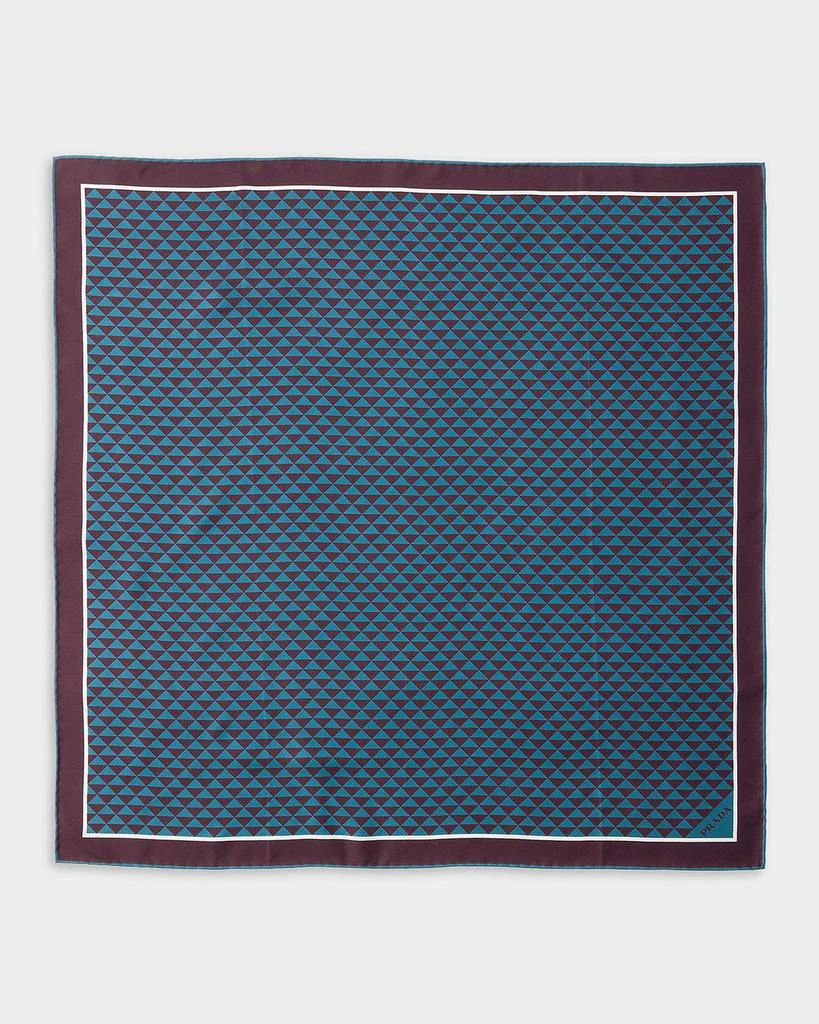 Prada Mini Symbole-Print Silk Twill Scarf 2