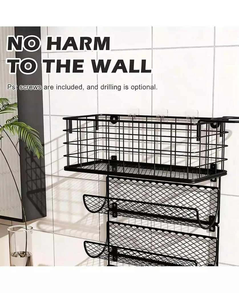 YIGII Wall-Mounted Hair Tool Wall Rack with Heat Safe Rack for Styling Tools 3