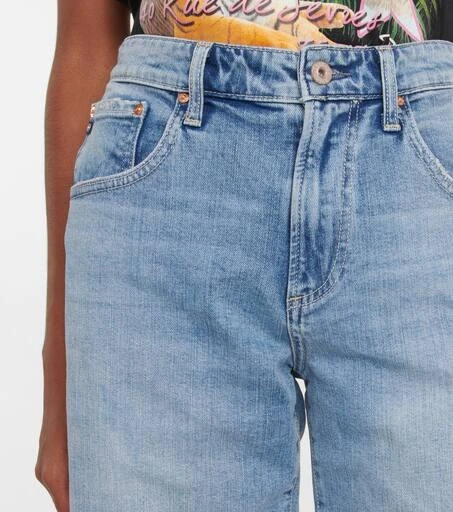 AG Jeans High-rise denim Bermuda shorts 4