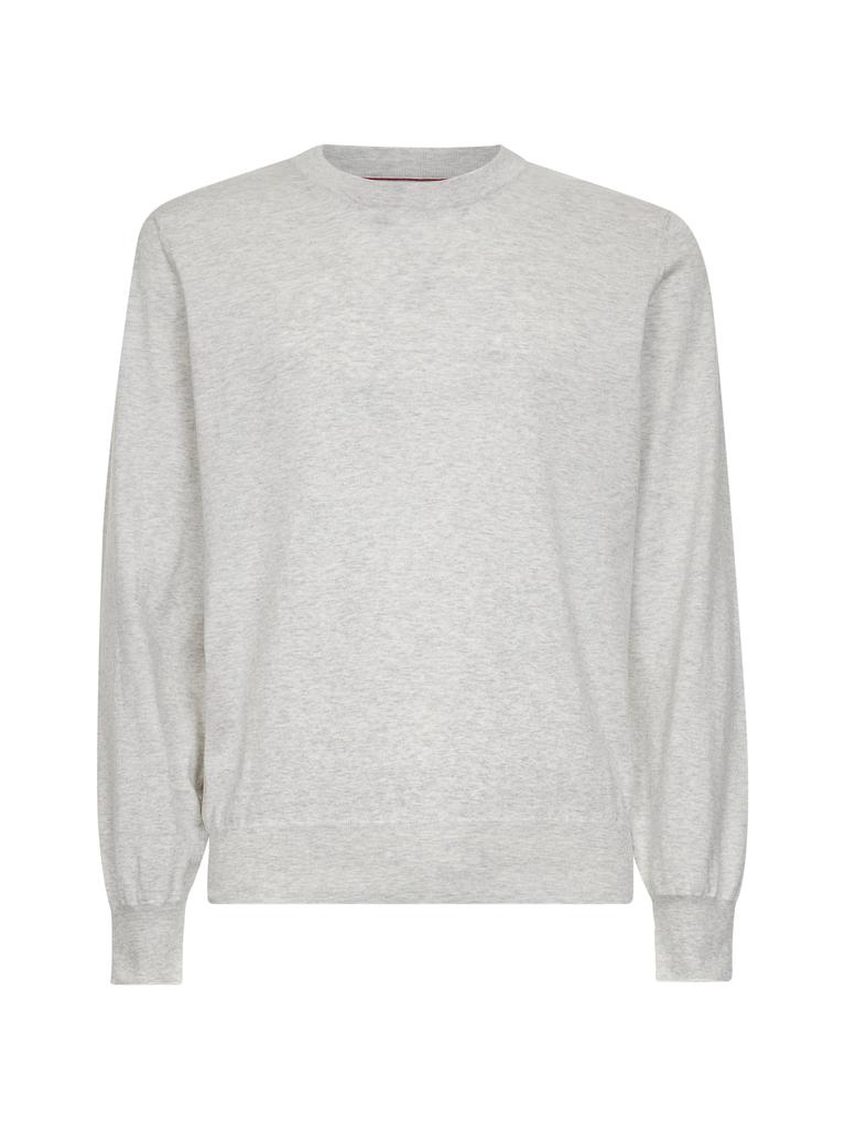 Brunello Cucinelli BRUNELLO CUCINELLI | Grey cotton crewneck sweater | Man | 48