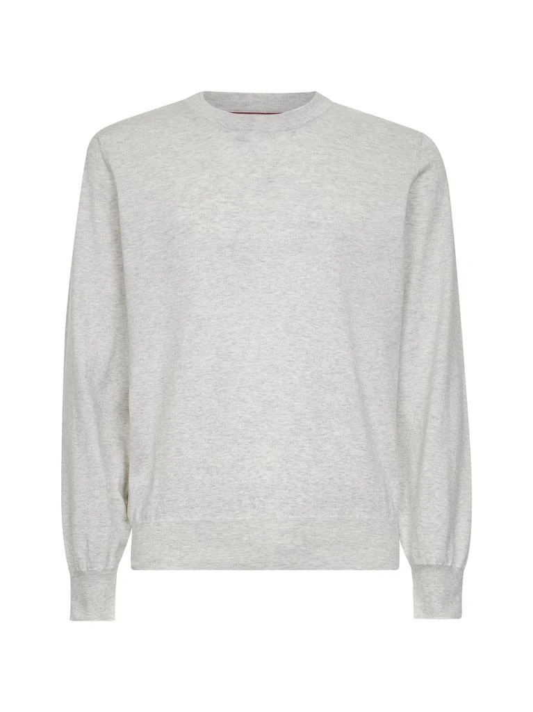 Brunello Cucinelli BRUNELLO CUCINELLI | Grey cotton crewneck sweater | Man | 48 1