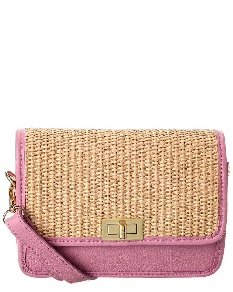 Persaman New York Eva Straw & Leather Crossbody 1