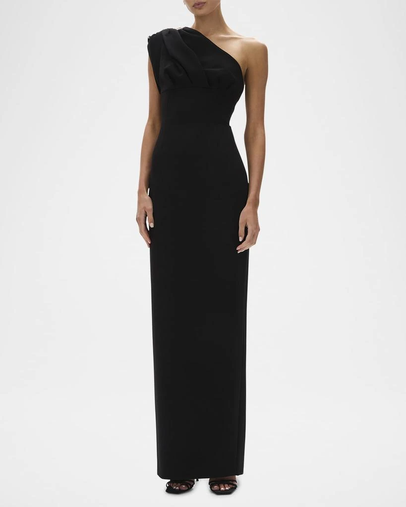 RACHEL GILBERT Winona Crystal Gathered One-Shoulder Gown 2