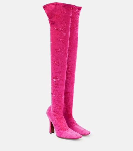 Vetements Velvet over-the-knee boots 1