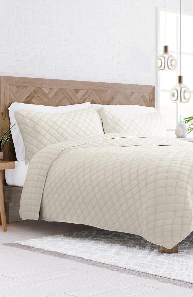HOMESPUN 3-Piece Diamond Stitch Quilt Set 5