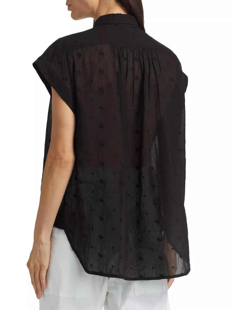 Nili Lotan Normandy Embroidered Cotton Blouse 5