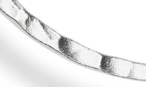 Argento Vivo Sterling Silver Sterling Silver Hammered Double Crescent Hoop Earrings 3