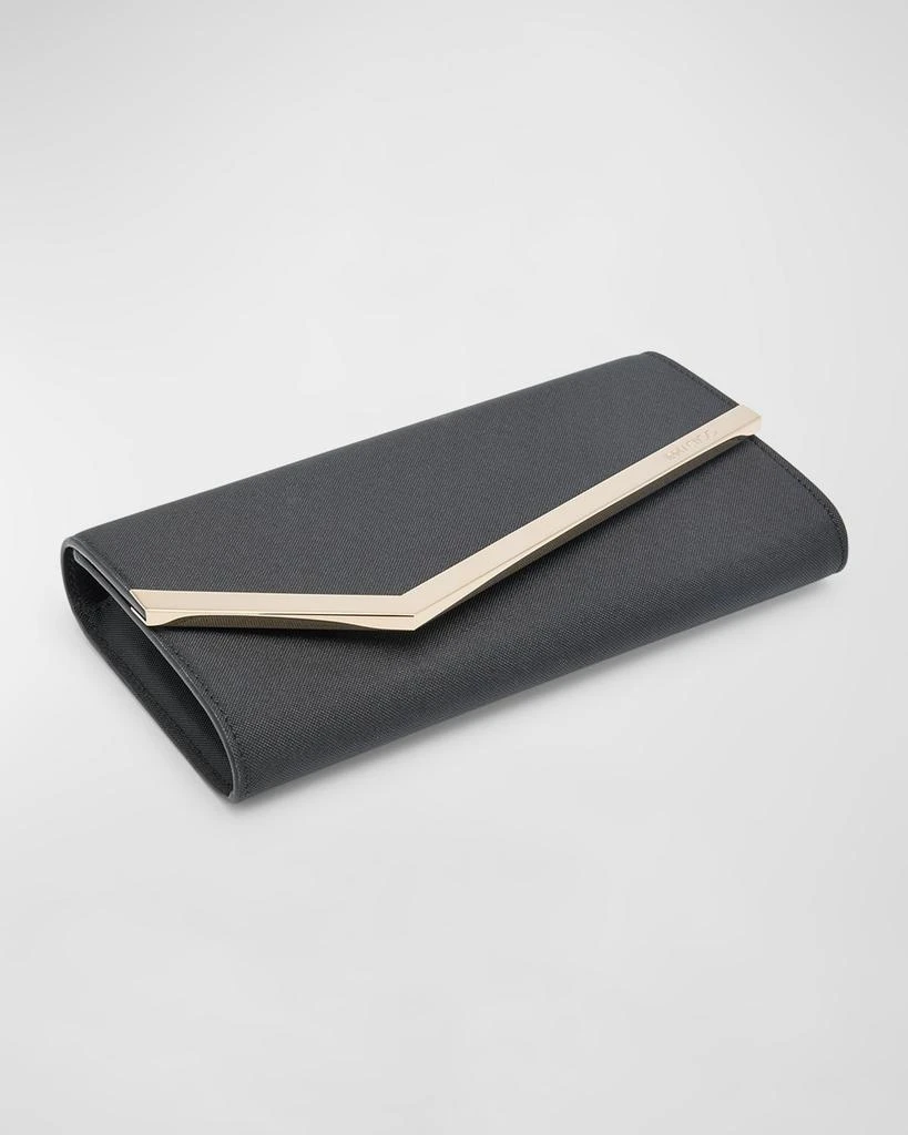 Jimmy Choo Emmie Flap Faux Leather Clutch Bag 2