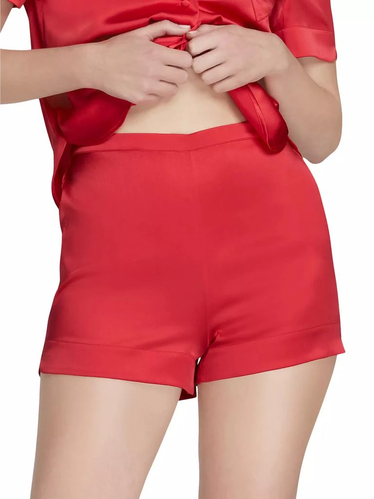 L'Agent by Agent Provocateur Joie Silk-Blend Satin Pajama Shorts 3